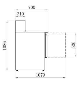 saladette AAPS903 3 PORTES GRANIT